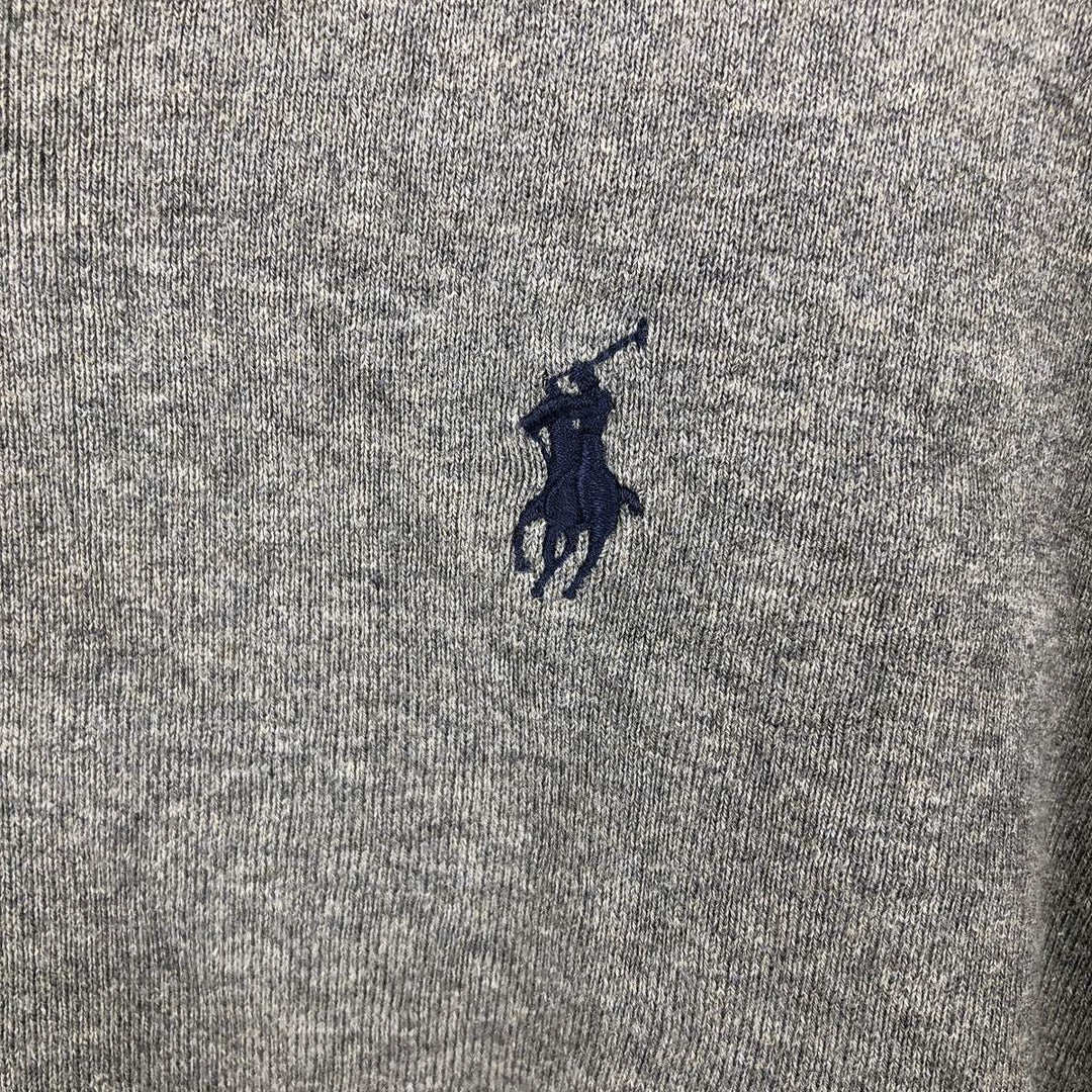 Ralph Lauren POLO by Ralph Lauren V-neck Pima cotton knit sweater, men's size XXL Pima Cotton gray type Vintage Second Hand