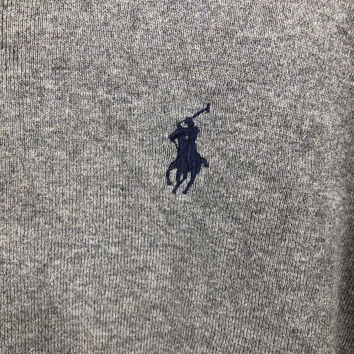 Ralph Lauren POLO by Ralph Lauren V-neck Pima cotton knit sweater, men's size XXL Pima Cotton gray type Vintage Second Hand