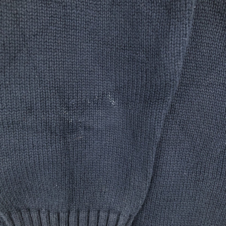 Tommy Hilfiger cotton knit sweater, men's size M cotton navy blue type Vintage Second Hand