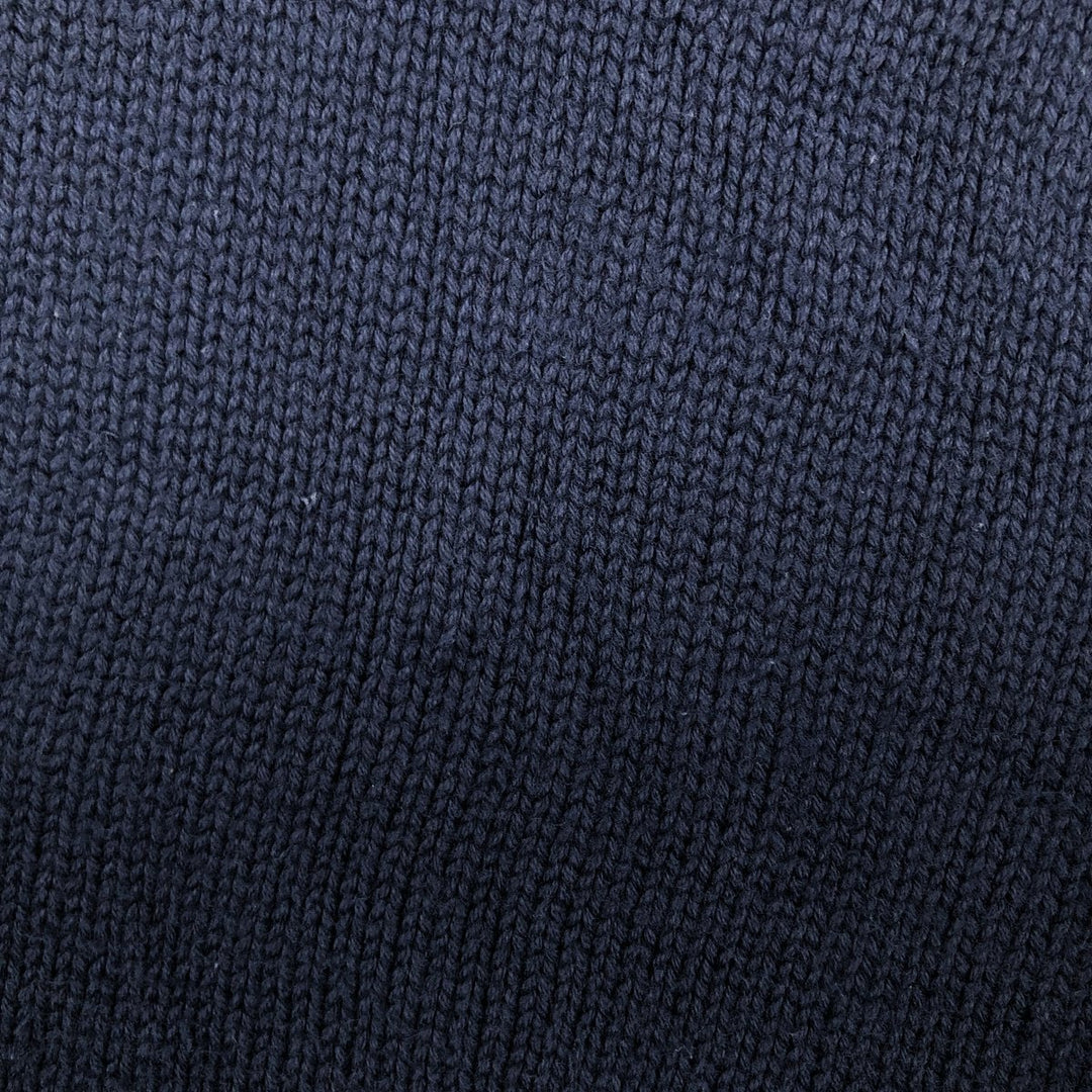 Tommy Hilfiger cotton knit sweater, men's size M cotton navy blue type Vintage Second Hand