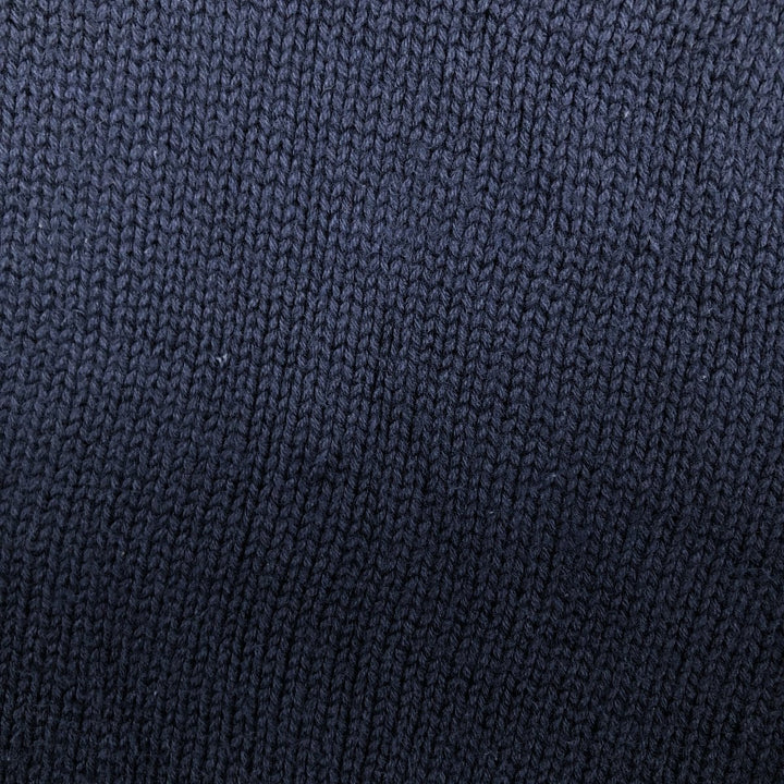 Tommy Hilfiger cotton knit sweater, men's size M cotton navy blue type Vintage Second Hand