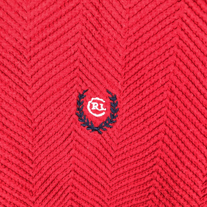 Ralph Lauren CHAPS Herringbone Cotton Knit Sweater, Men's Size L cotton red type Vintage Second Hand
