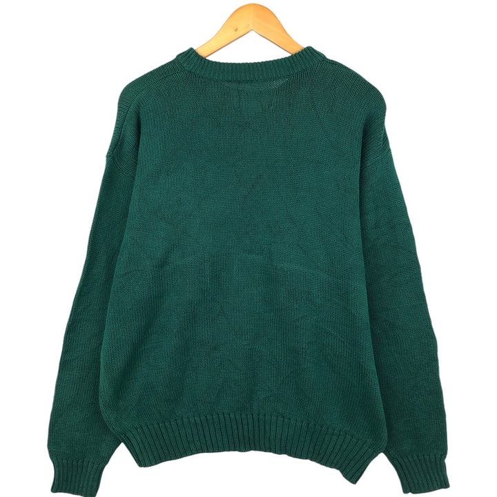 Eddie Bauer Cotton Knit Sweater, Men's M Size cotton green type Vintage Second Hand