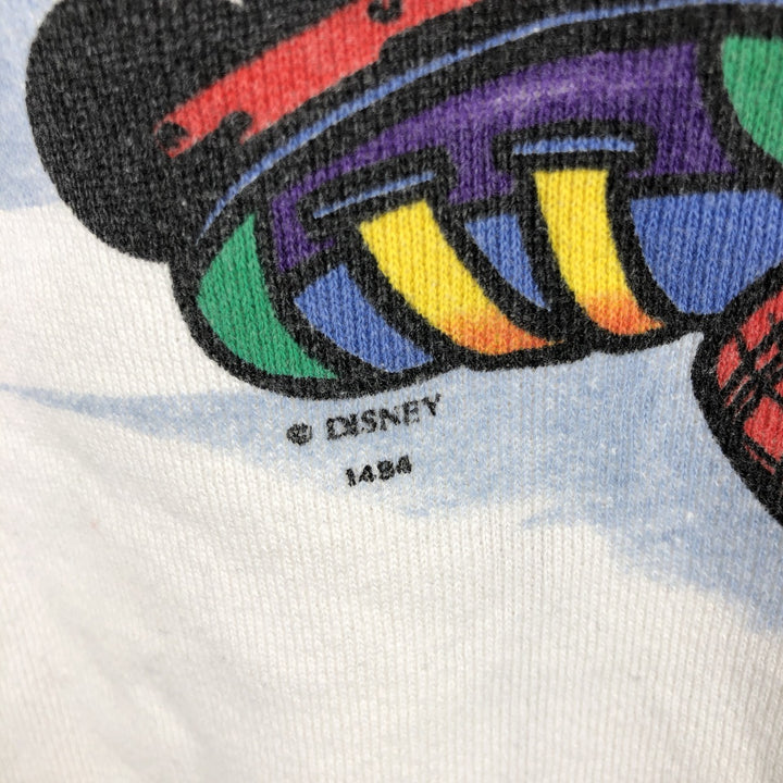 Vintage 90'S MICKY UNLIMITED DISNEY Disney character sweatshirt, Made in USA, Men's XL cotton white type Vintage Second Hand