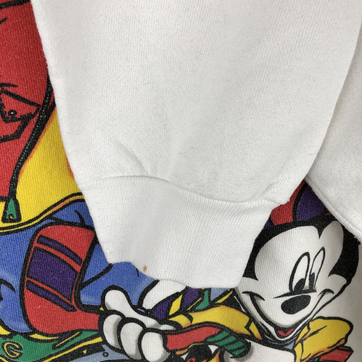 Vintage 90'S MICKY UNLIMITED DISNEY Disney character sweatshirt, Made in USA, Men's XL cotton white type Vintage Second Hand