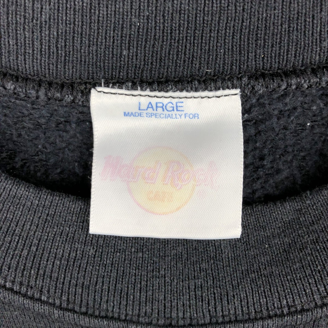 HARD ROCK CAFE Advertising Sweatshirt, Men's Size L cotton black type Vintage Second Hand