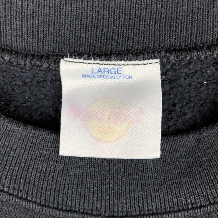 HARD ROCK CAFE Advertising Sweatshirt, Men's Size L cotton black type Vintage Second Hand