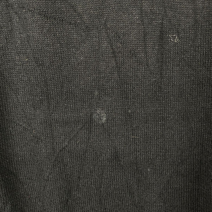 PERRY ELLIS polo knit sweater, men's size M cotton black type Vintage Second Hand