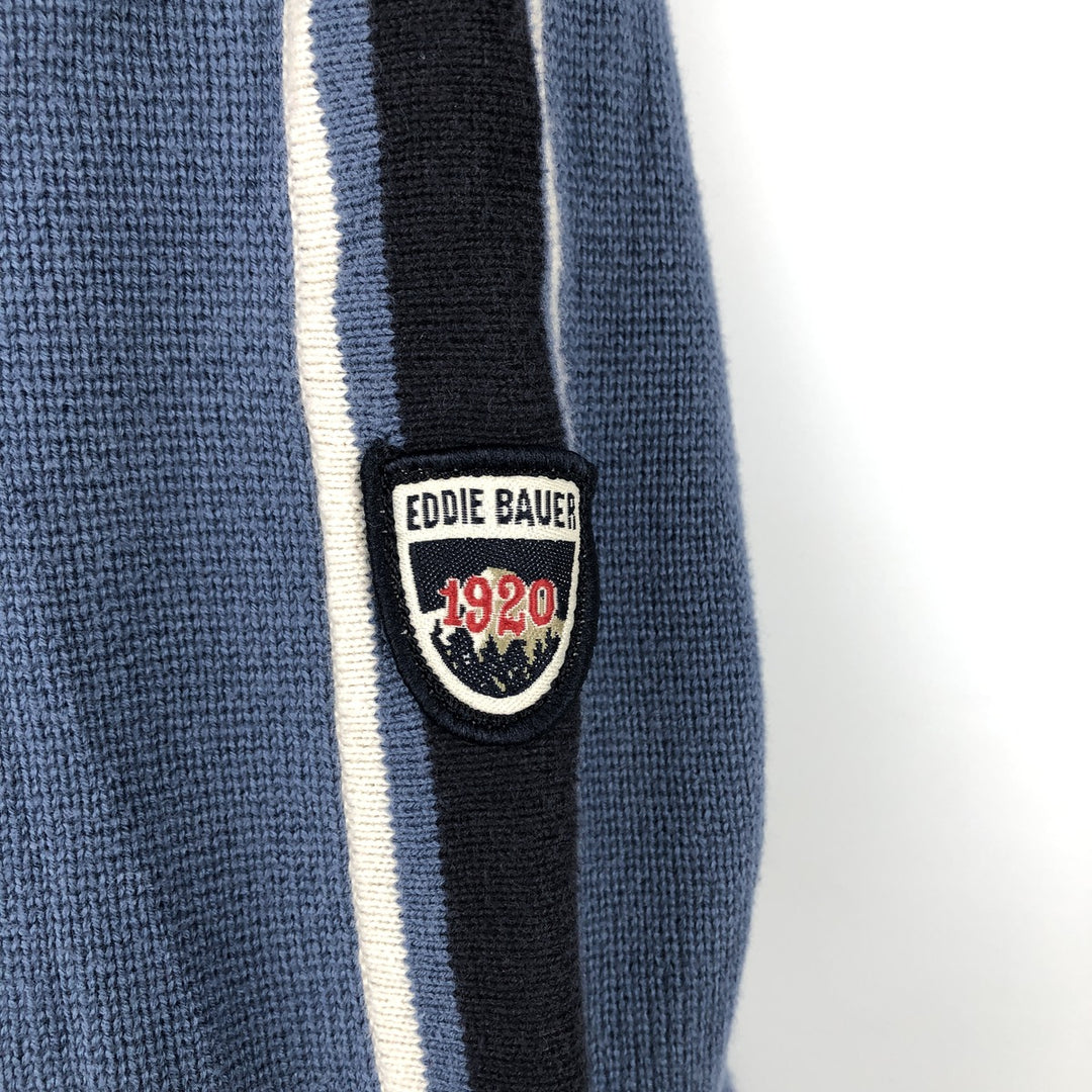 2000'S Eddie Bauer Cotton Knit Sweater, Men's Size XL cotton blue type Vintage Second Hand