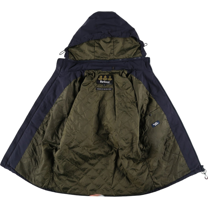 2000s~ Barbour WHITBURN JACKET 3-Warrant Padded Parka Puffer Jacket Men's Size Medium polyester navy blue type Vintage Second Hand
