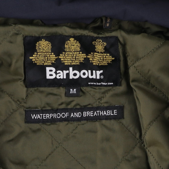 2000s~ Barbour WHITBURN JACKET 3-Warrant Padded Parka Puffer Jacket Men's Size Medium polyester navy blue type Vintage Second Hand