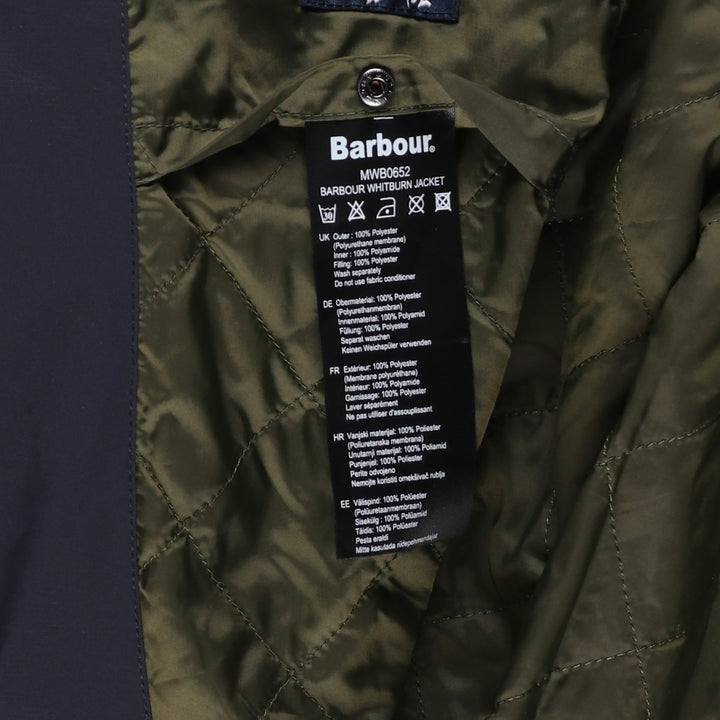 2000s~ Barbour WHITBURN JACKET 3-Warrant Padded Parka Puffer Jacket Men's Size Medium polyester navy blue type Vintage Second Hand
