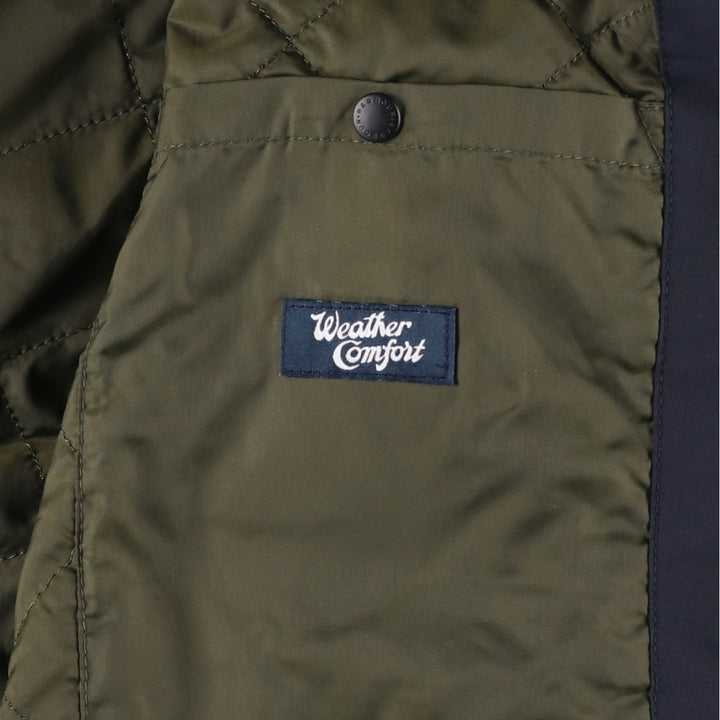 2000s~ Barbour WHITBURN JACKET 3-Warrant Padded Parka Puffer Jacket Men's Size Medium polyester navy blue type Vintage Second Hand