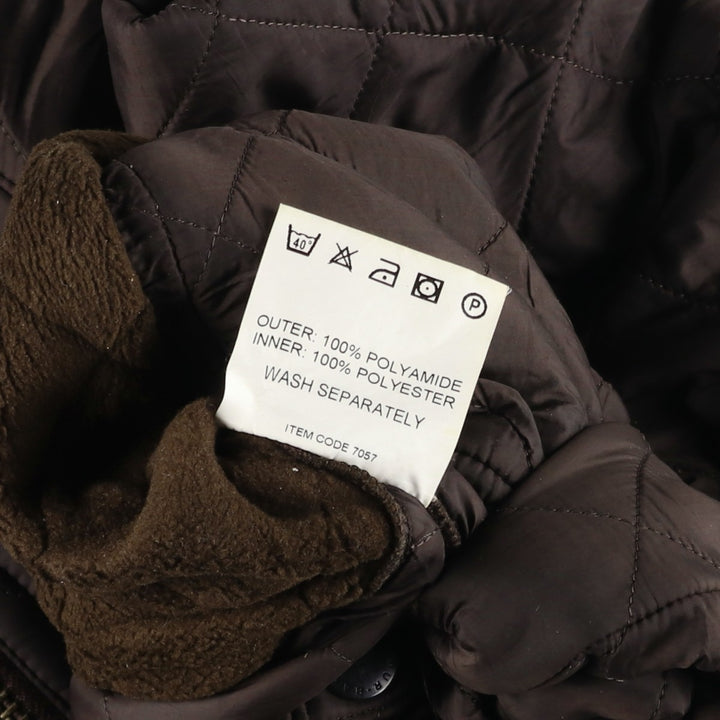 2000s~ Barbour Polar Quilts Short 3-Warrant Quilted Jacket, Men's Size Medium polyester brown type Vintage Second Hand