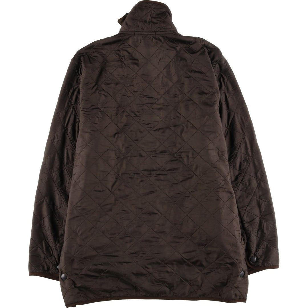2000s~ Barbour Polar Quilts Long 3-Warrant Quilted Jacket, Men's Size Medium polyester brown type Vintage Second Hand