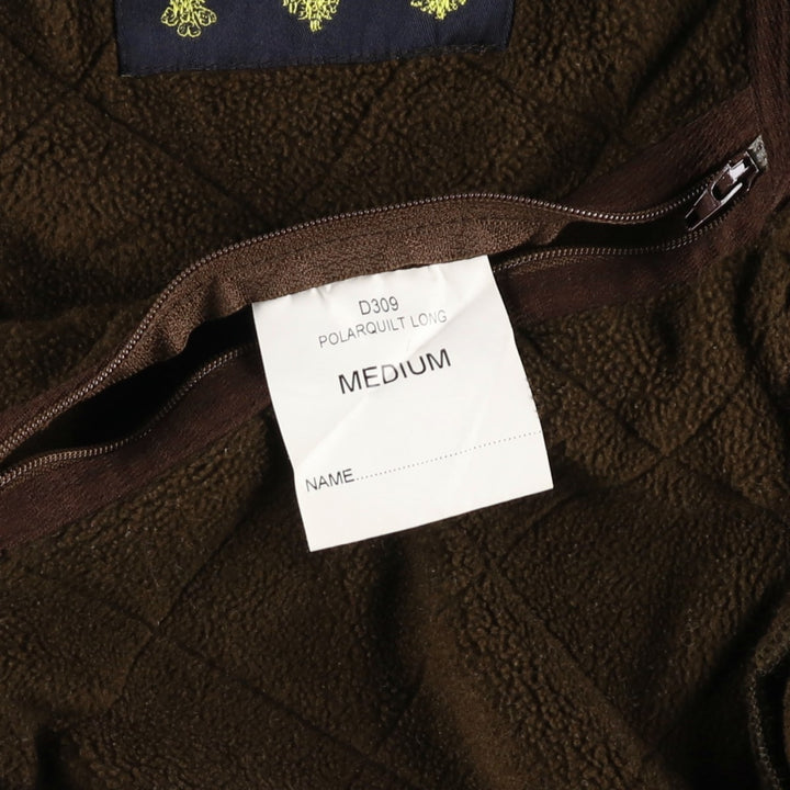 2000s~ Barbour Polar Quilts Long 3-Warrant Quilted Jacket, Men's Size Medium polyester brown type Vintage Second Hand