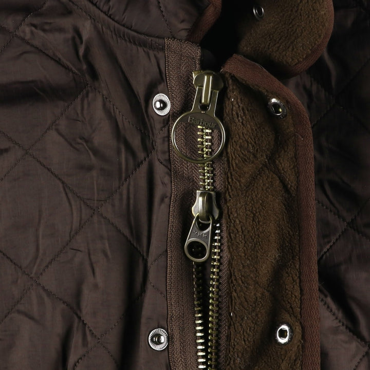 2000s~ Barbour Polar Quilts Long 3-Warrant Quilted Jacket, Men's Size Medium polyester brown type Vintage Second Hand