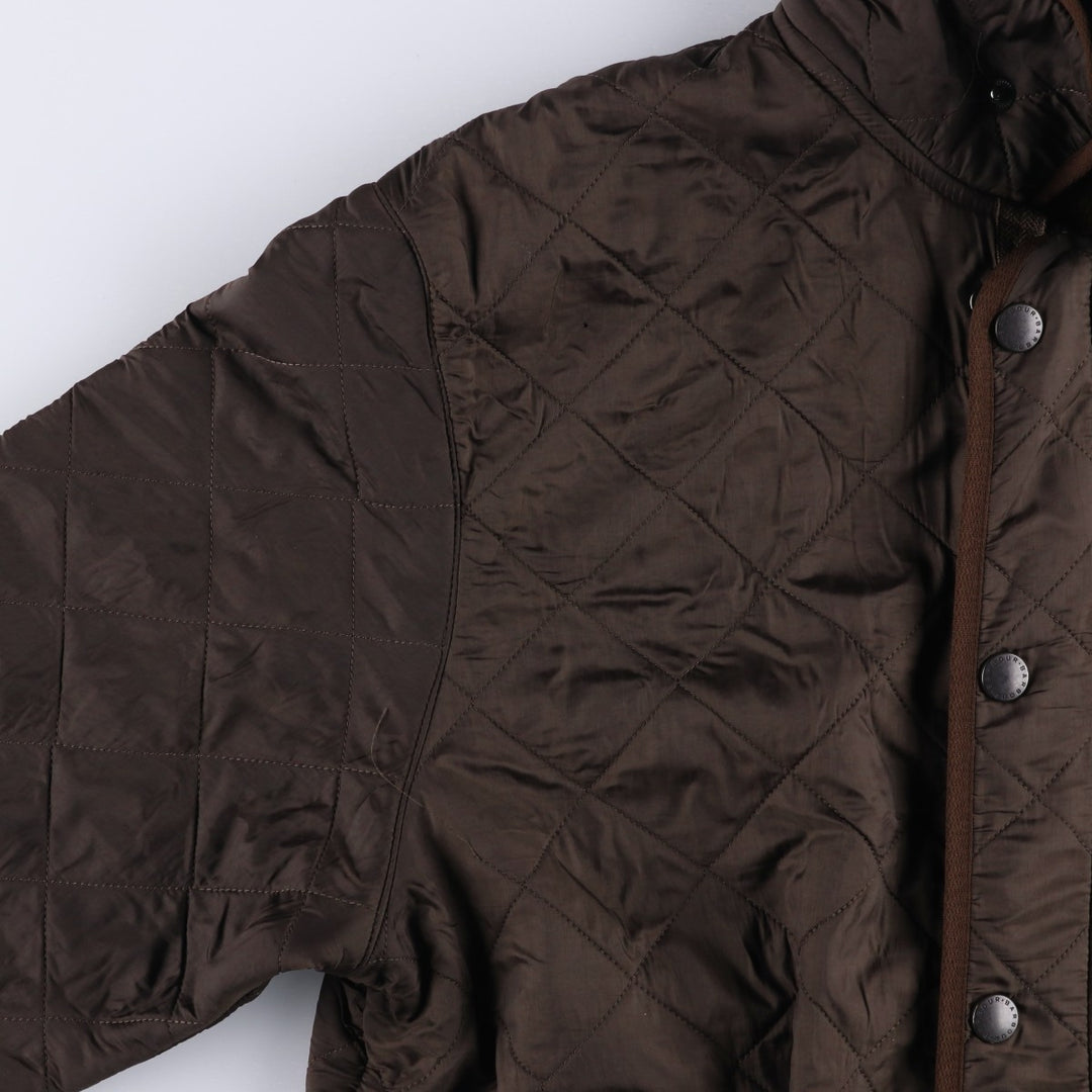 2000s~ Barbour Polar Quilts Long 3-Warrant Quilted Jacket, Men's Size Medium polyester brown type Vintage Second Hand