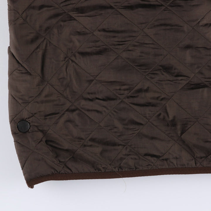 2000s~ Barbour Polar Quilts Long 3-Warrant Quilted Jacket, Men's Size Medium polyester brown type Vintage Second Hand