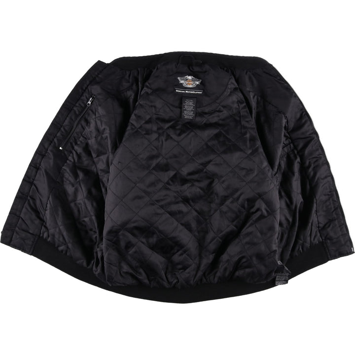 Harley-Davidson Men's Padded Puffer Jacket (Size L) Nylon black type Vintage Second Hand