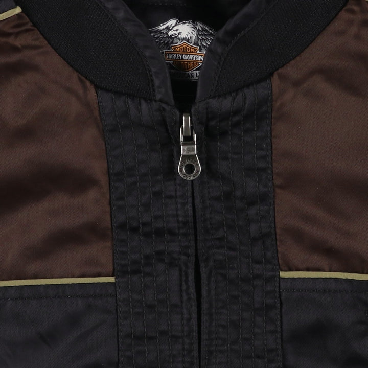 Harley-Davidson Men's Padded Puffer Jacket (Size L) Nylon black type Vintage Second Hand