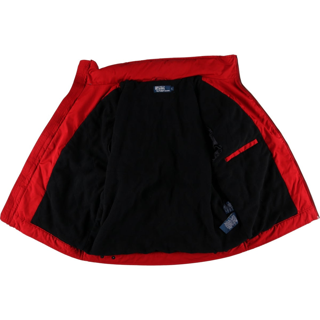 Ralph Lauren POLO by Ralph Lauren padded puffer jacket, men's size L polyester red type Vintage Second Hand