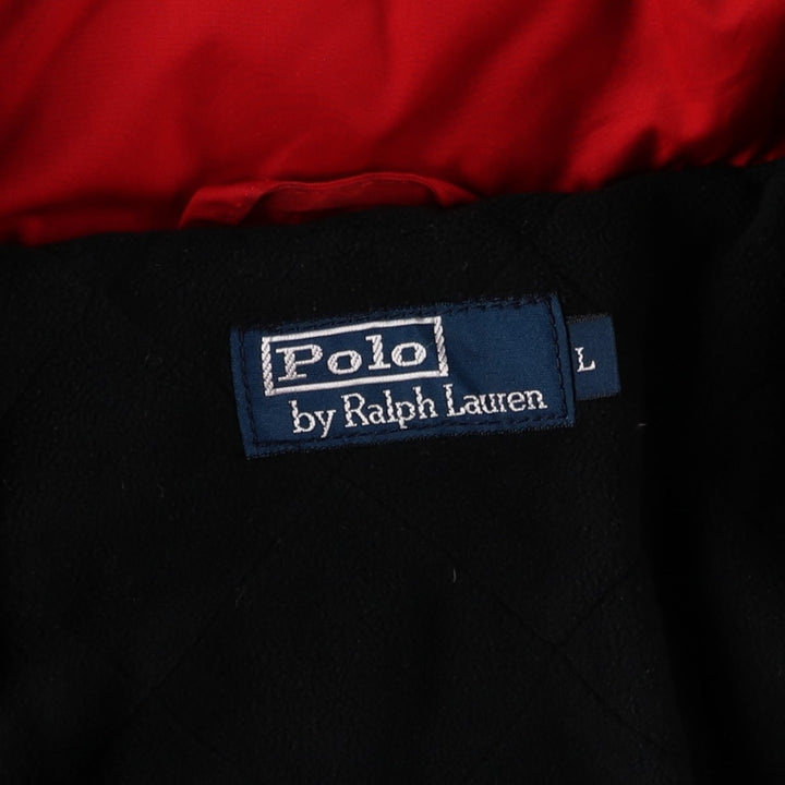 Ralph Lauren POLO by Ralph Lauren padded puffer jacket, men's size L polyester red type Vintage Second Hand