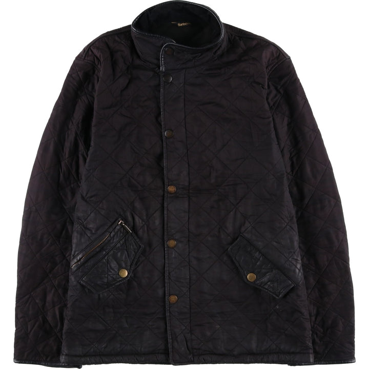 2000s~ Barbour Powell Quilt 3 Warrant Quilted Puffer Jacket, Men's Size Medium polyester black type Vintage Second Hand