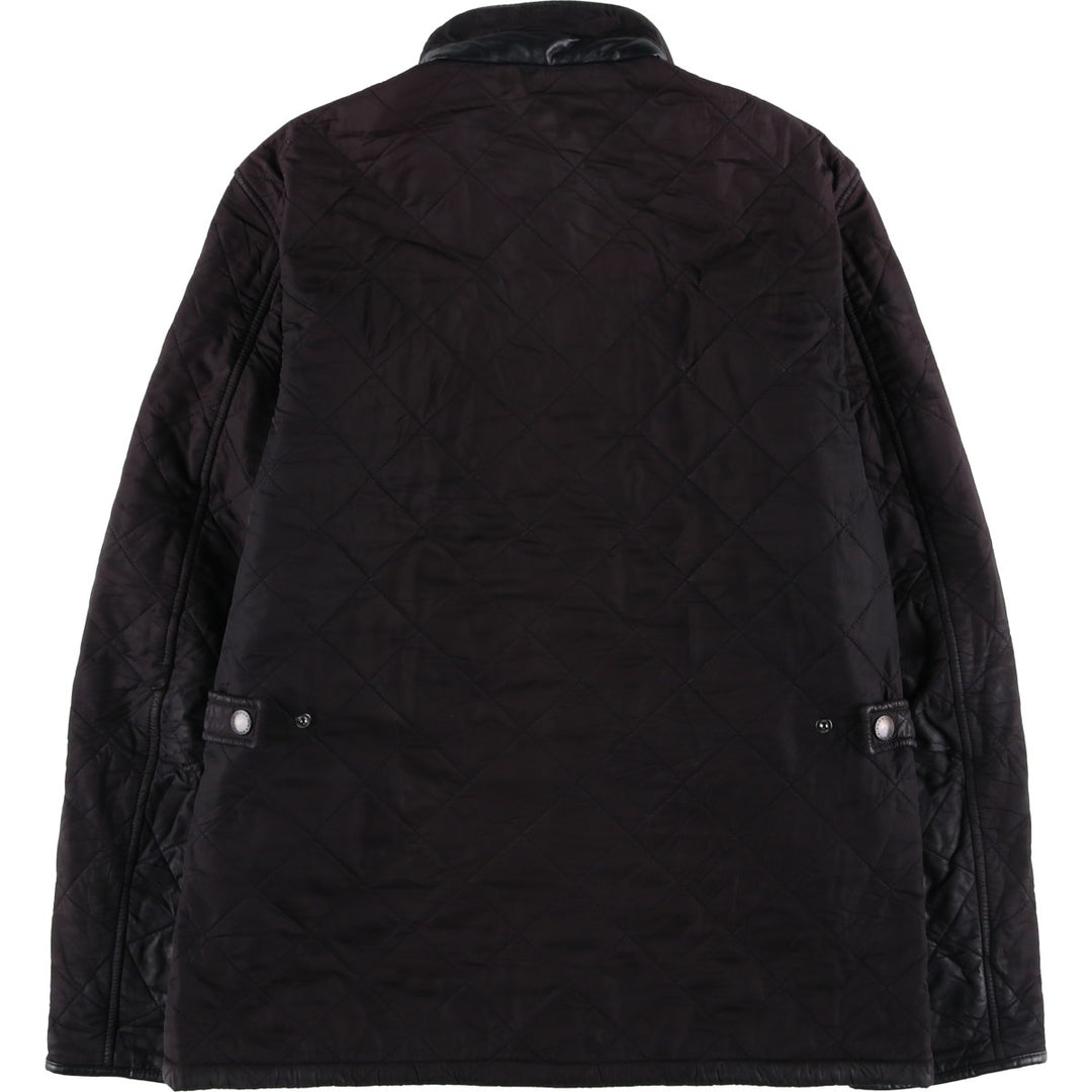 2000s~ Barbour Powell Quilt 3 Warrant Quilted Puffer Jacket, Men's Size Medium polyester black type Vintage Second Hand