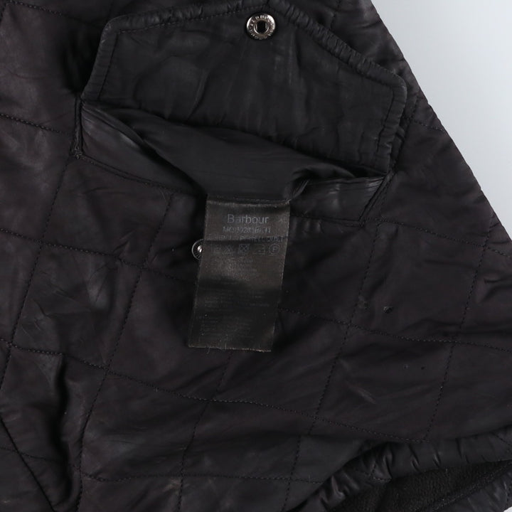 2000s~ Barbour Powell Quilt 3 Warrant Quilted Puffer Jacket, Men's Size Medium polyester black type Vintage Second Hand