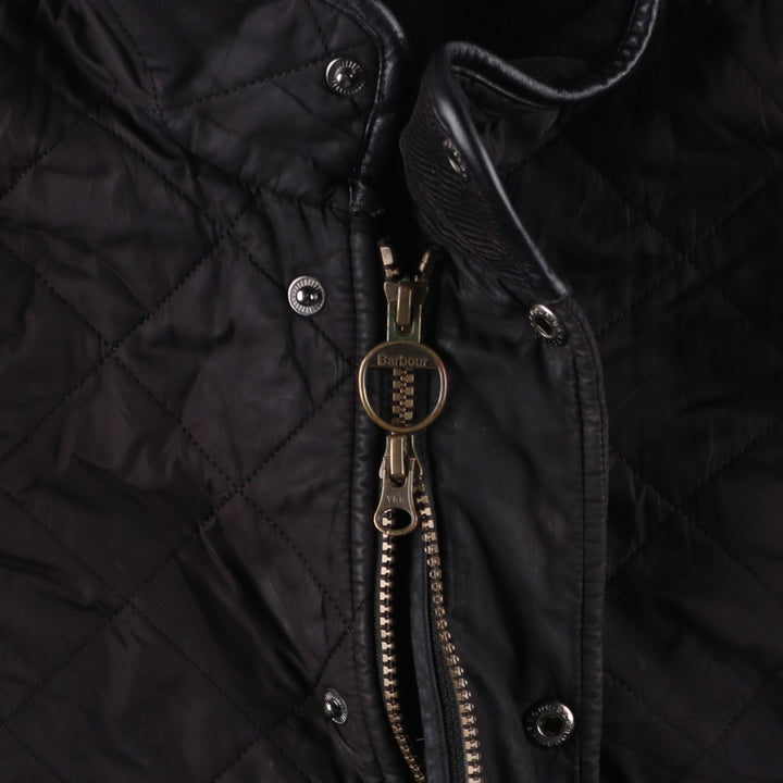 2000s~ Barbour Powell Quilt 3 Warrant Quilted Puffer Jacket, Men's Size Medium polyester black type Vintage Second Hand