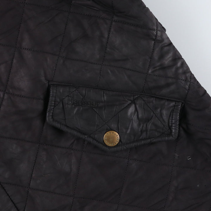 2000s~ Barbour Powell Quilt 3 Warrant Quilted Puffer Jacket, Men's Size Medium polyester black type Vintage Second Hand