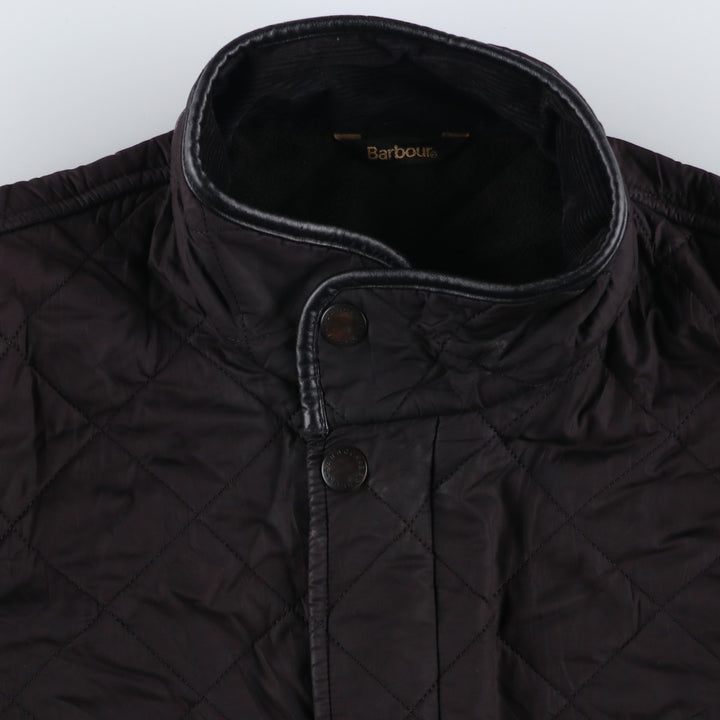 2000s~ Barbour Powell Quilt 3 Warrant Quilted Puffer Jacket, Men's Size Medium polyester black type Vintage Second Hand