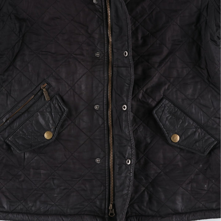 2000s~ Barbour Powell Quilt 3 Warrant Quilted Puffer Jacket, Men's Size Medium polyester black type Vintage Second Hand