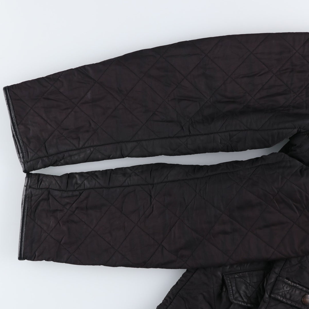 2000s~ Barbour Powell Quilt 3 Warrant Quilted Puffer Jacket, Men's Size Medium polyester black type Vintage Second Hand