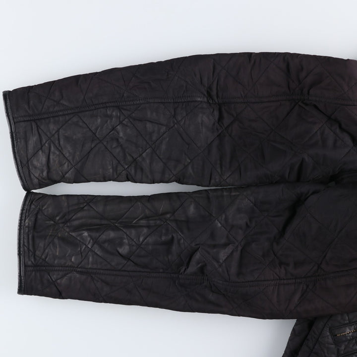 2000s~ Barbour Powell Quilt 3 Warrant Quilted Puffer Jacket, Men's Size Medium polyester black type Vintage Second Hand