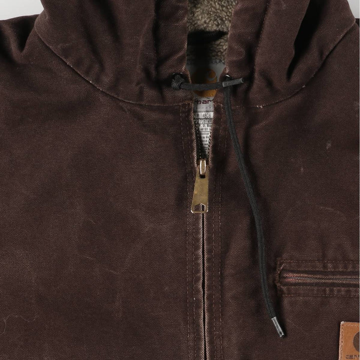 00'S Carhartt Sierra Jacket Duck Full Zip Hoodie Men's XL cotton brown type Vintage Second Hand