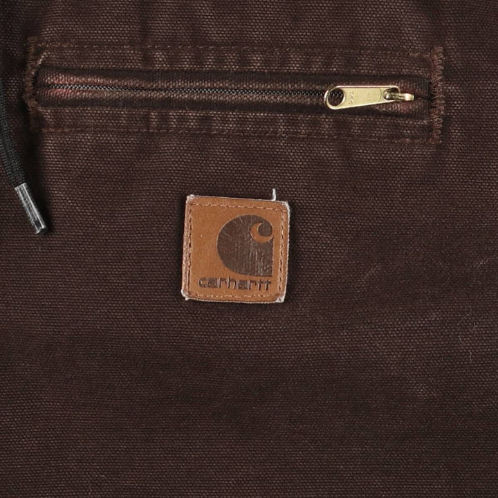 00'S Carhartt Sierra Jacket Duck Full Zip Hoodie Men's XL cotton brown type Vintage Second Hand