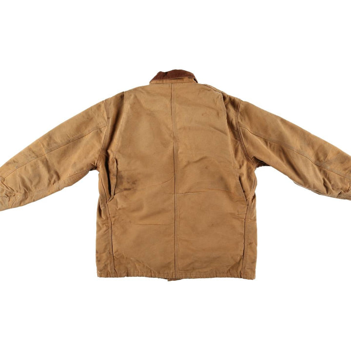 Carhartt Michigan Chore Coat Duck Coverall Men's XL Size unclear ocher yellow type Vintage Second Hand