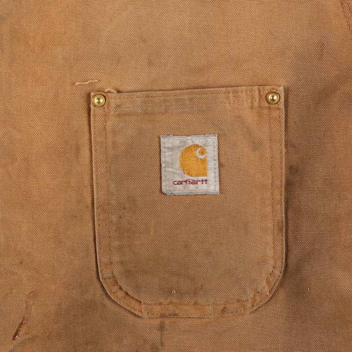 Carhartt Michigan Chore Coat Duck Coverall Men's XL Size unclear ocher yellow type Vintage Second Hand