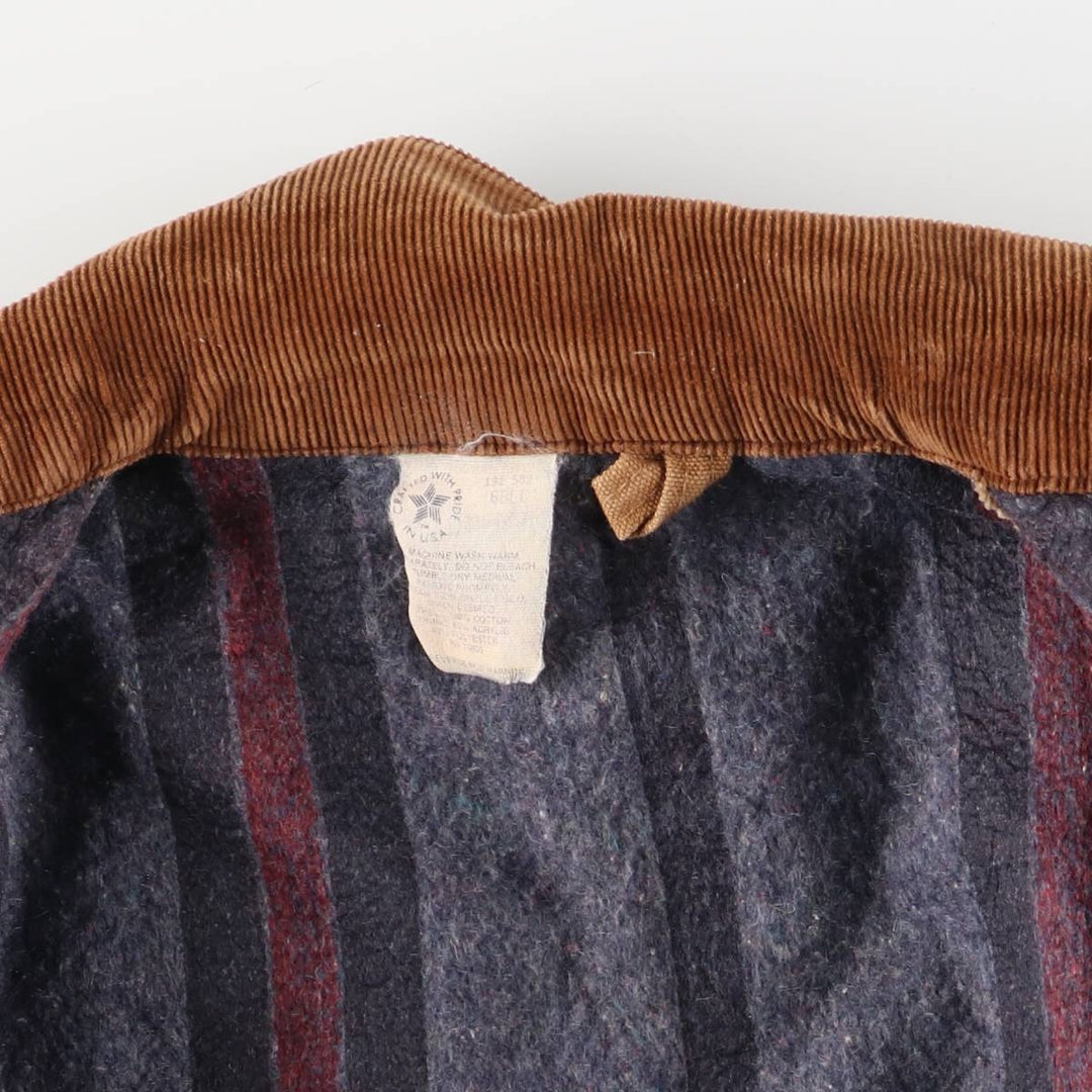 90'S Carhartt Michigan Chore Coat/Duck Coverall, Made in USA, Men's Size L, Vintage cotton ocher yellow type Vintage Second Hand