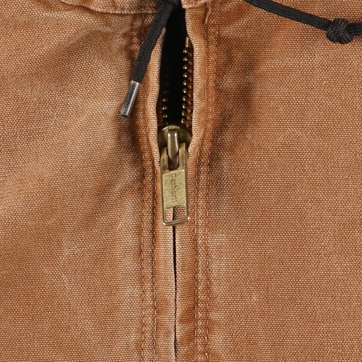 2000'S Carhartt Active Jacket, Padded Duck Full Zip Hoodie, Men's Size XL cotton brown type Vintage Second Hand