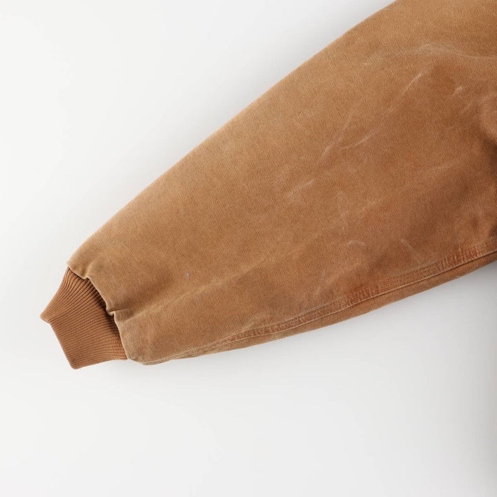 2000'S Carhartt Active Jacket, Padded Duck Full Zip Hoodie, Men's Size XL cotton brown type Vintage Second Hand