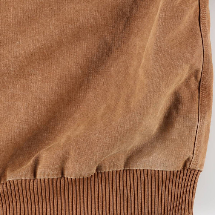 2000'S Carhartt Active Jacket, Padded Duck Full Zip Hoodie, Men's Size XL cotton brown type Vintage Second Hand