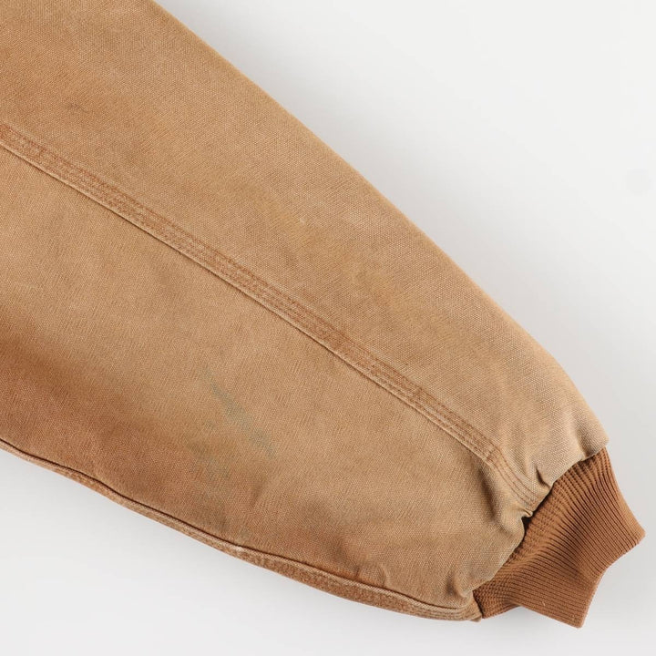 2000'S Carhartt Active Jacket, Padded Duck Full Zip Hoodie, Men's Size XL cotton brown type Vintage Second Hand