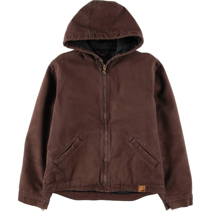 Carhartt Active Jacket, Padded Duck Full-Zip Hoodie, Men's Size Medium cotton brown type Vintage Second Hand