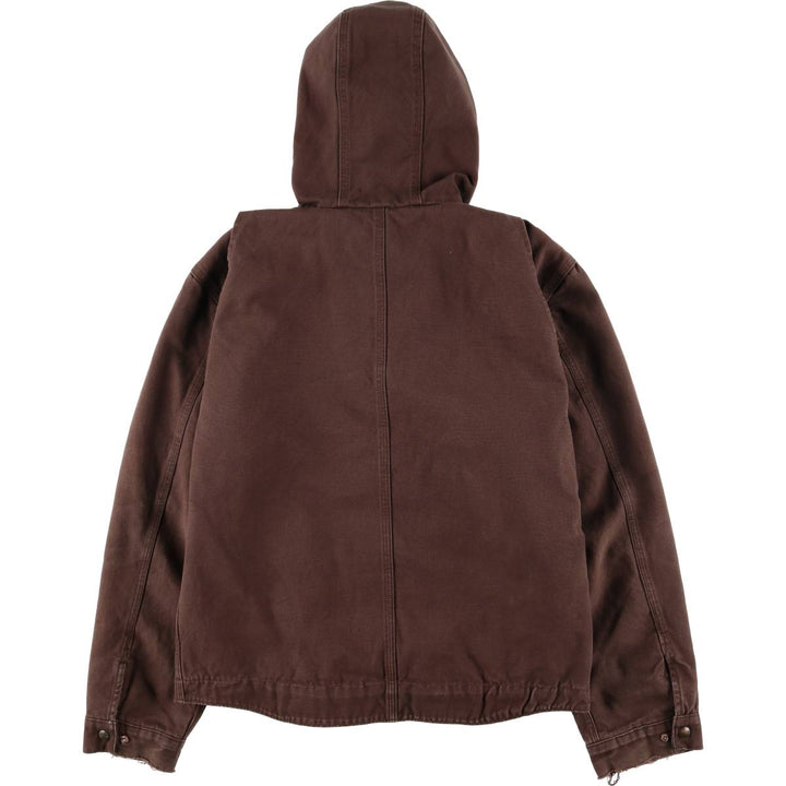 Carhartt Active Jacket, Padded Duck Full-Zip Hoodie, Men's Size Medium cotton brown type Vintage Second Hand