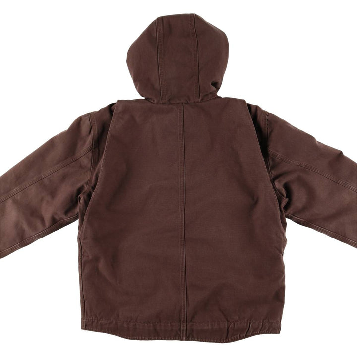 Carhartt Active Jacket, Padded Duck Full-Zip Hoodie, Men's Size Medium cotton brown type Vintage Second Hand