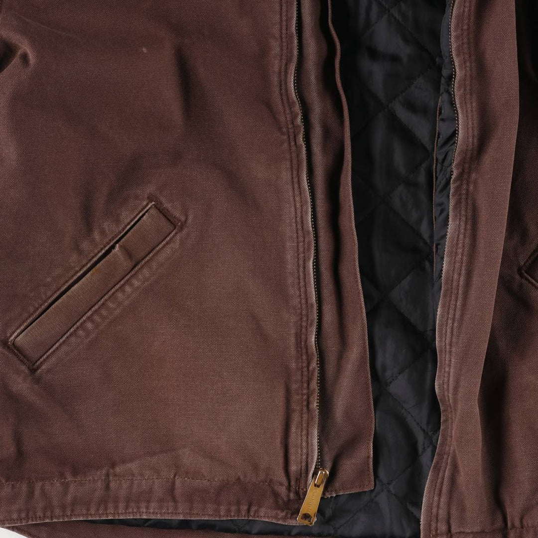 Carhartt Active Jacket, Padded Duck Full-Zip Hoodie, Men's Size Medium cotton brown type Vintage Second Hand