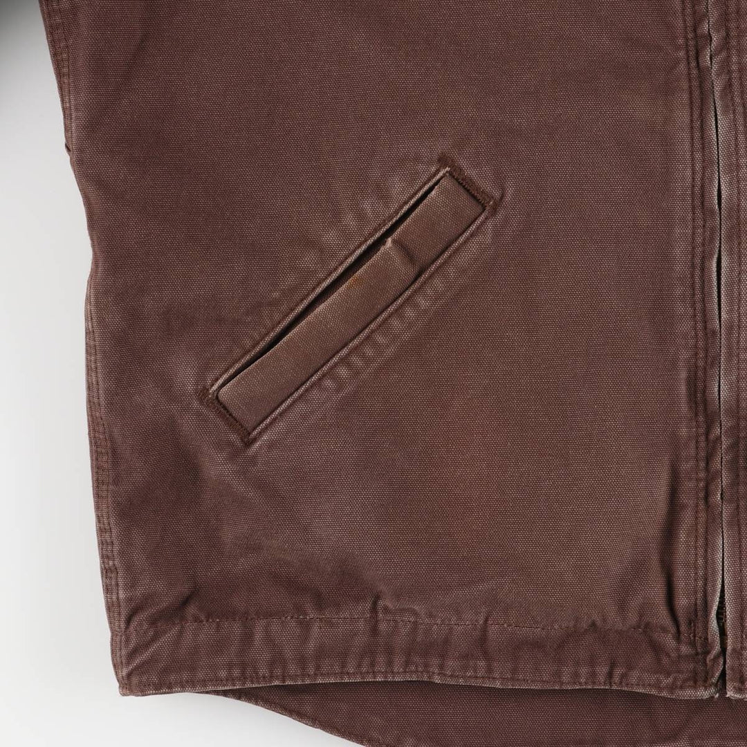 Carhartt Active Jacket, Padded Duck Full-Zip Hoodie, Men's Size Medium cotton brown type Vintage Second Hand